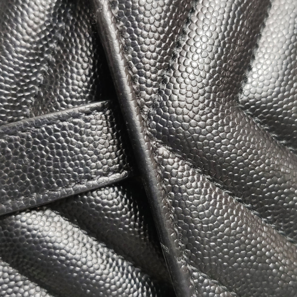 Saint Laurent Chevron Grain de Poudre Envelope Satchel