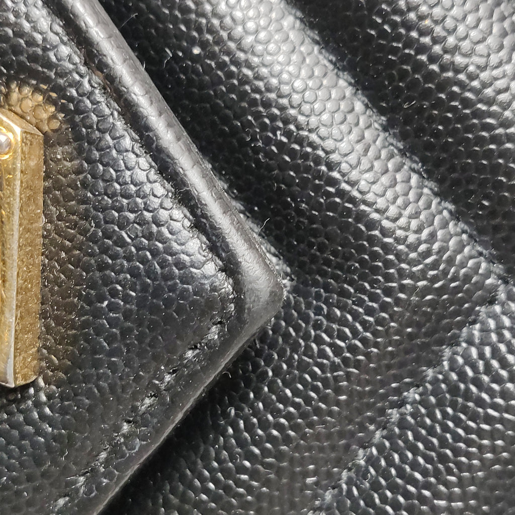 Saint Laurent Chevron Grain de Poudre Envelope Satchel