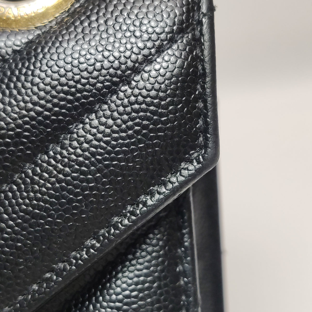 Saint Laurent Chevron Grain de Poudre Envelope Satchel