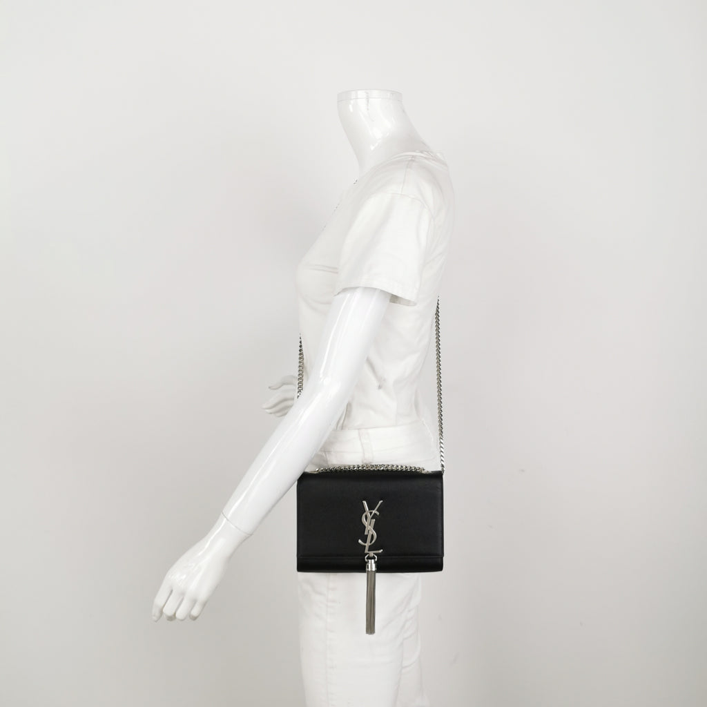 Saint Laurent Kate Tassel Small Black SHW