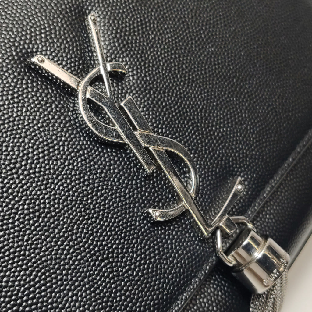 Saint Laurent Kate Tassel Small Black SHW