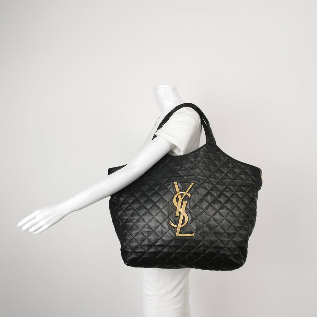 Saint Laurent ICare Maxi Hobo Bag Black 785413