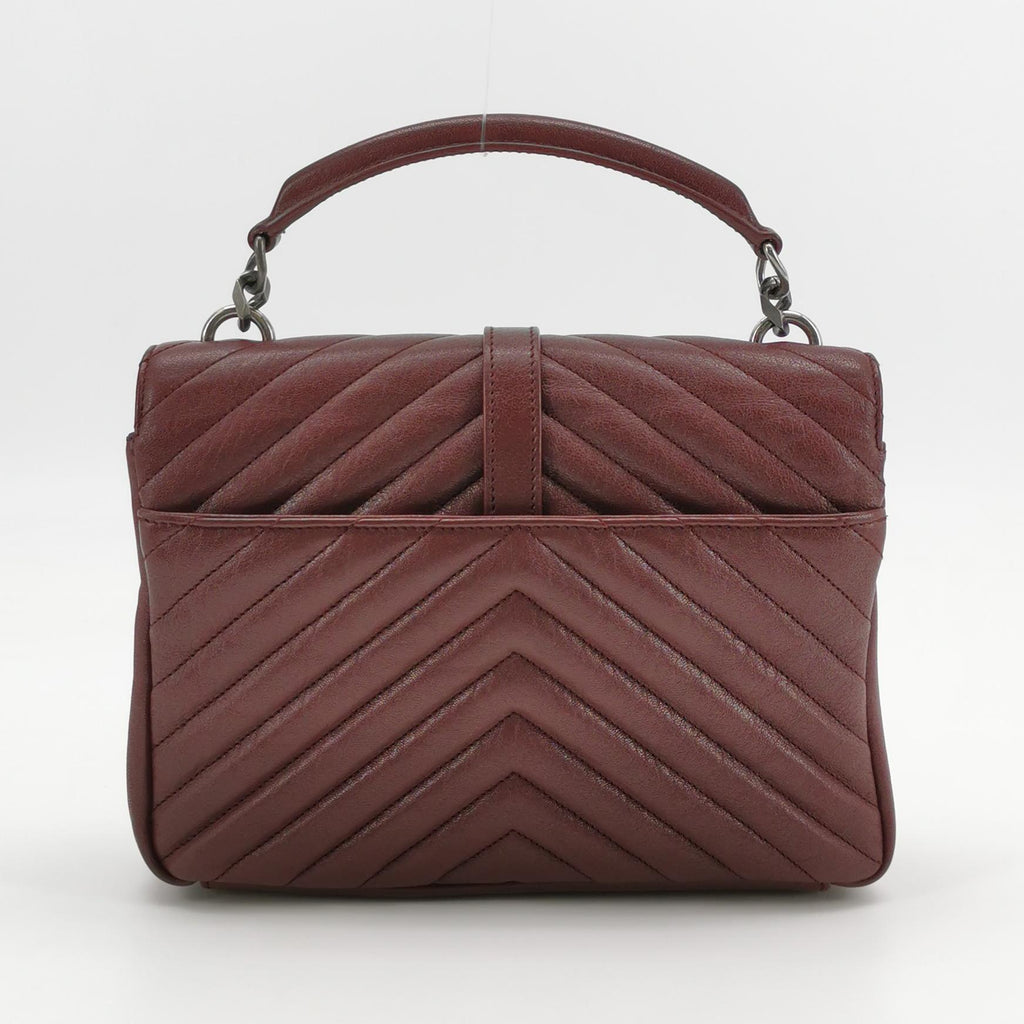 Saint Laurent College Small Burgundy