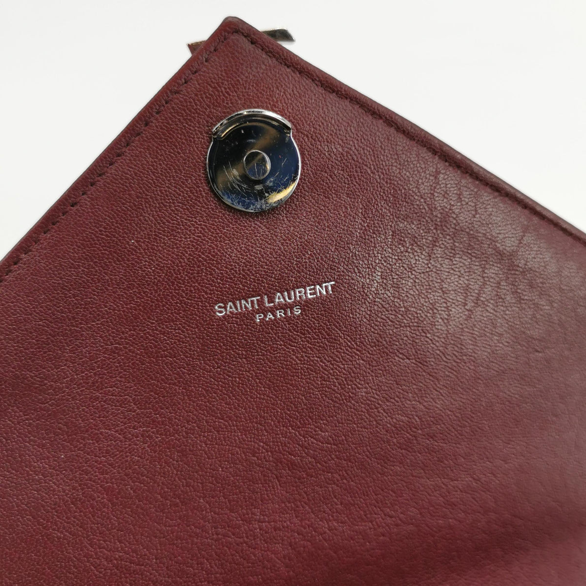 Saint Laurent College Small Burgundy