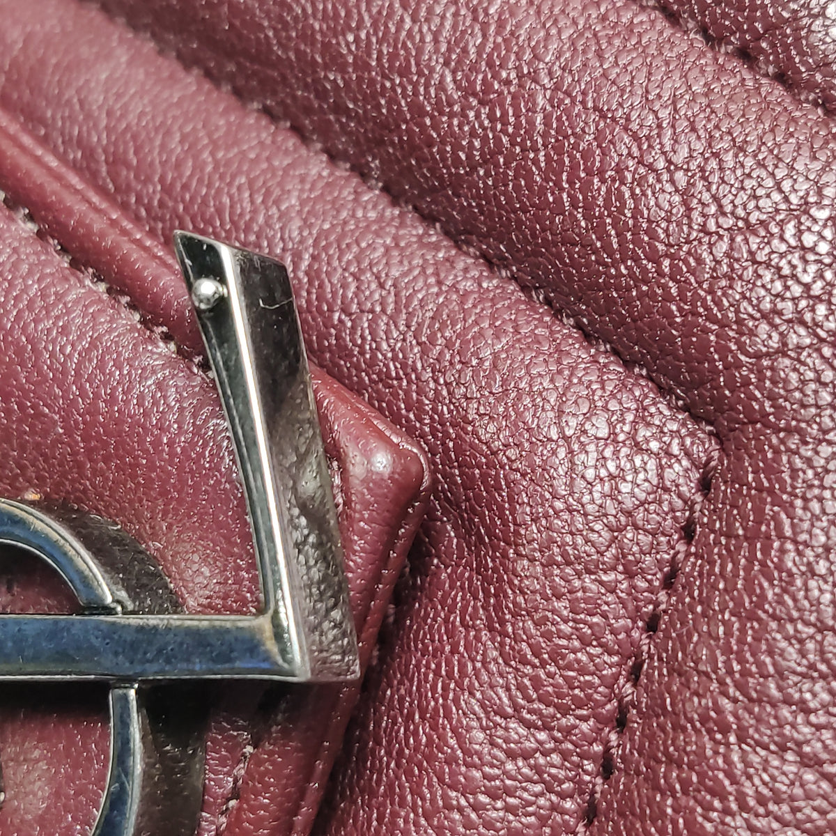 Saint Laurent College Small Burgundy