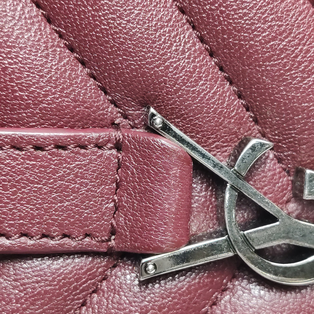 Saint Laurent College Small Burgundy
