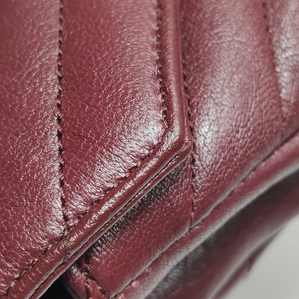 Saint Laurent College Small Burgundy