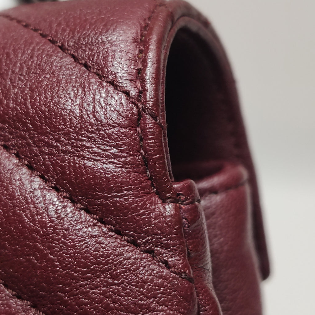 Saint Laurent College Small Burgundy
