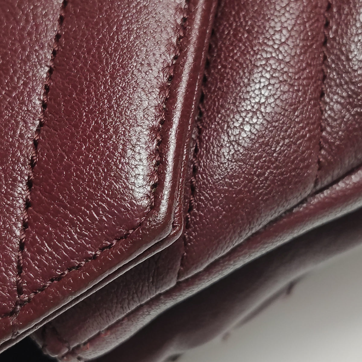 Saint Laurent College Small Burgundy