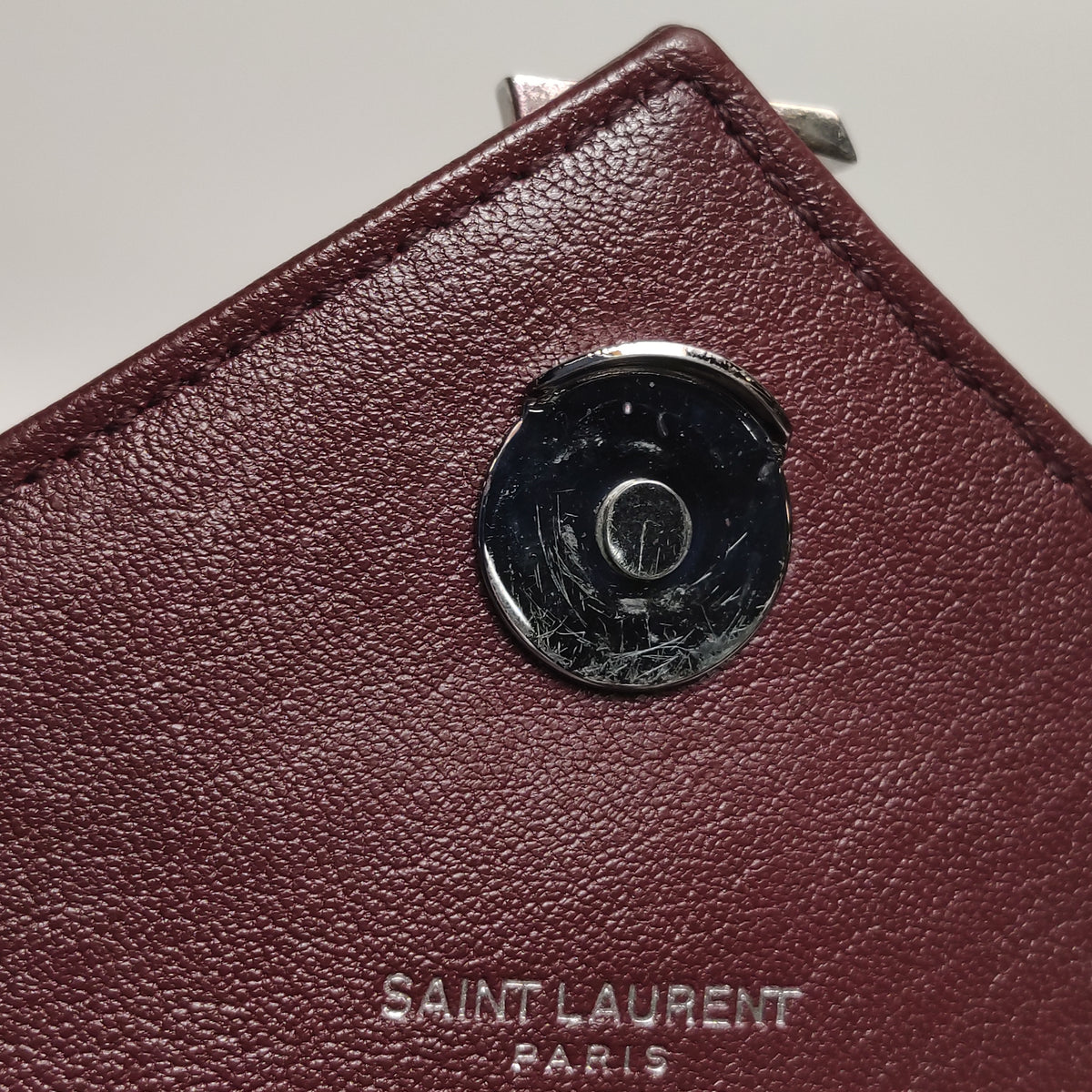 Saint Laurent College Small Burgundy
