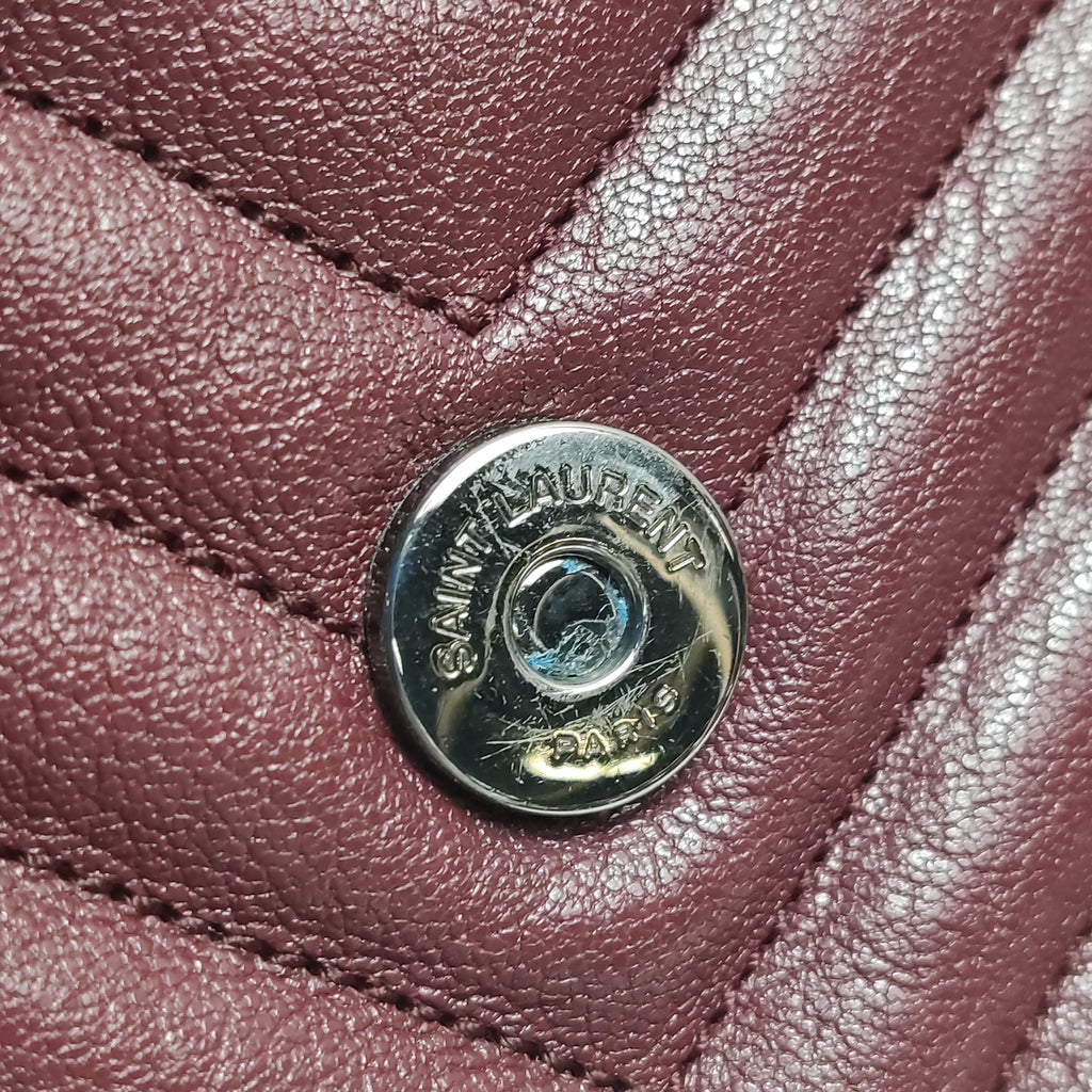 Saint Laurent College Small Burgundy