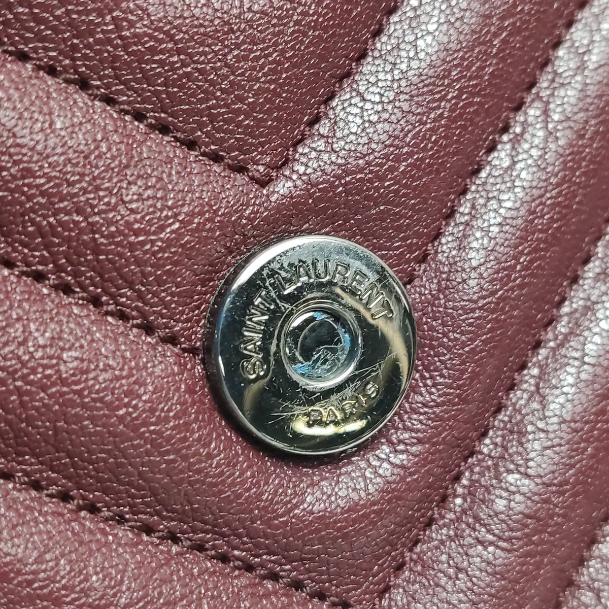 Saint Laurent College Small Burgundy