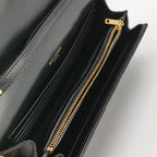 Saint Laurent Envelope Wallet On Chain Large Lambskin Black