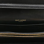Saint Laurent Envelope Wallet On Chain Large Lambskin Black