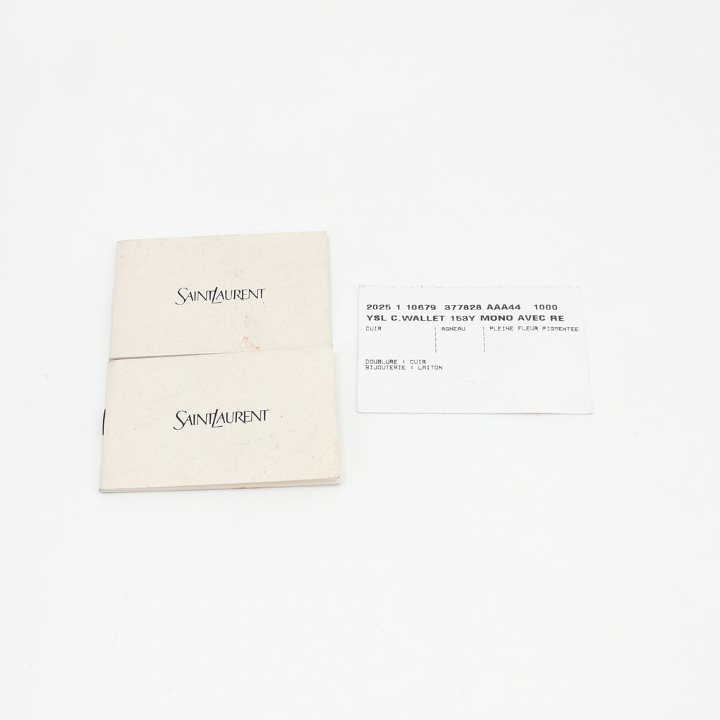 Saint Laurent Envelope Wallet On Chain Large Lambskin Black