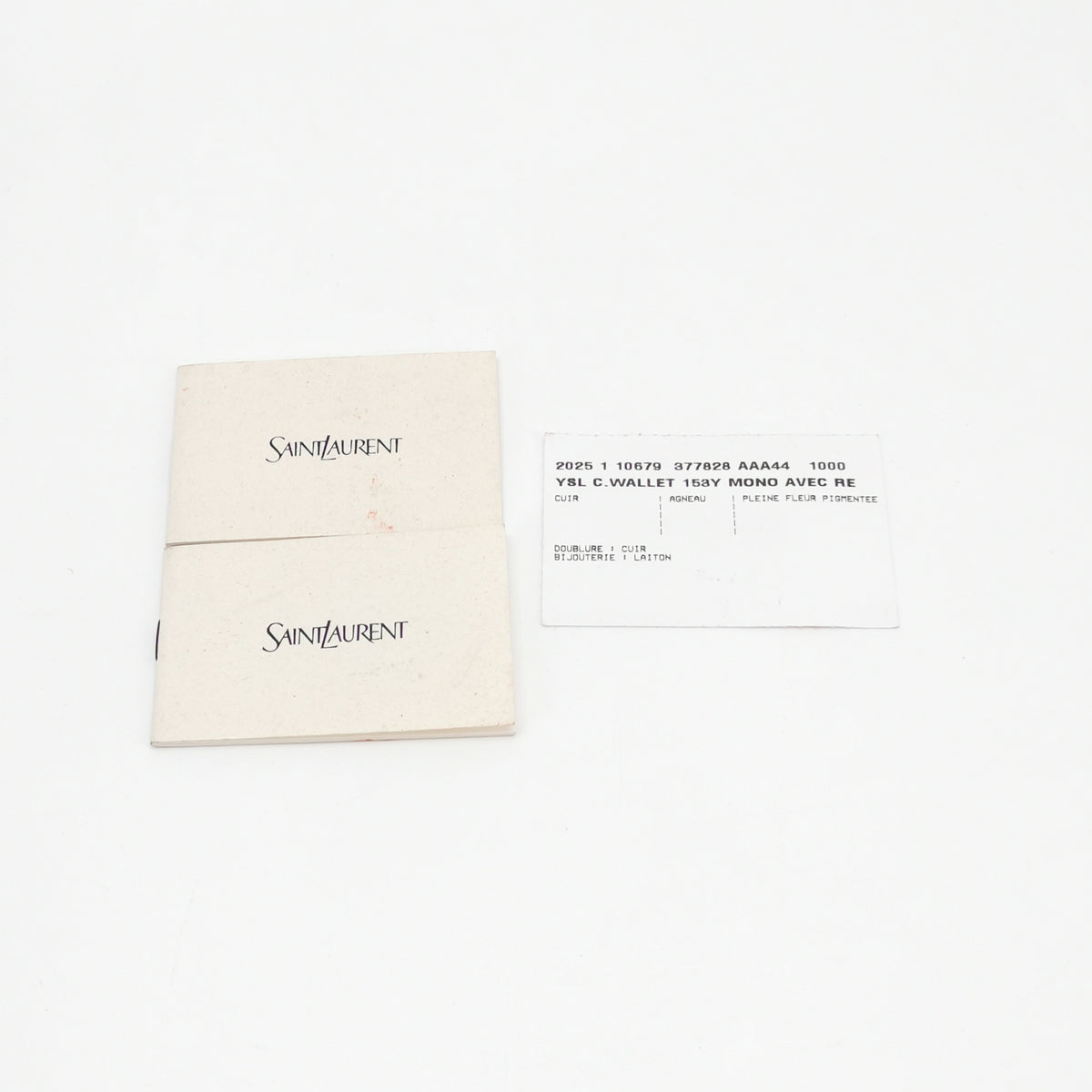 Saint Laurent Envelope Wallet On Chain Large Lambskin Black