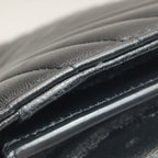Saint Laurent Envelope Wallet On Chain Large Lambskin Black
