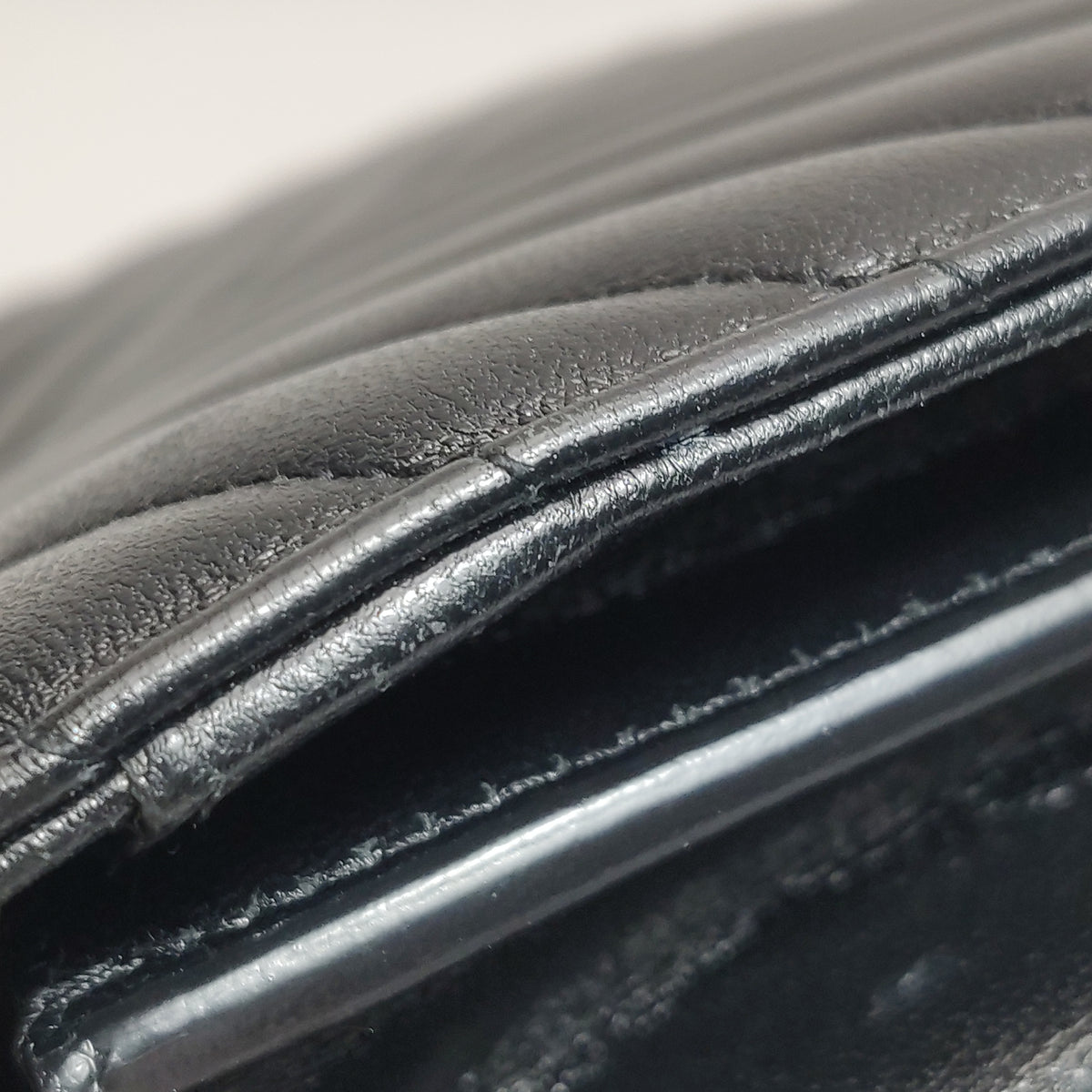 Saint Laurent Envelope Wallet On Chain Large Lambskin Black