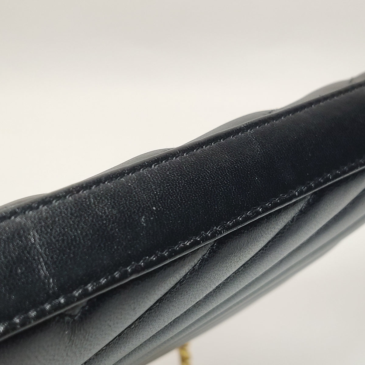 Saint Laurent Envelope Wallet On Chain Large Lambskin Black