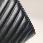 Saint Laurent Envelope Wallet On Chain Large Lambskin Black