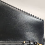 Saint Laurent Envelope Wallet On Chain Large Lambskin Black