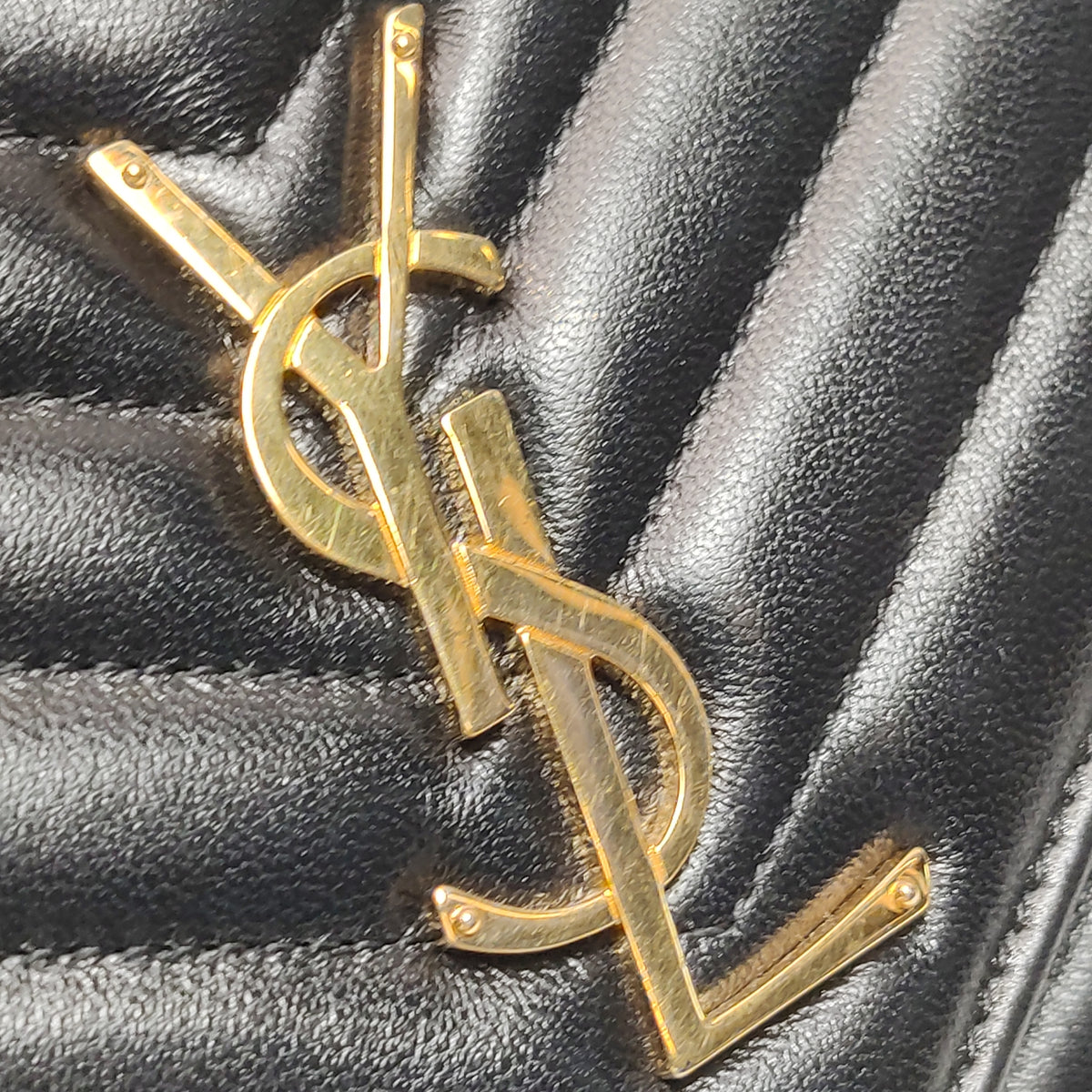 Saint Laurent Envelope Wallet On Chain Large Lambskin Black