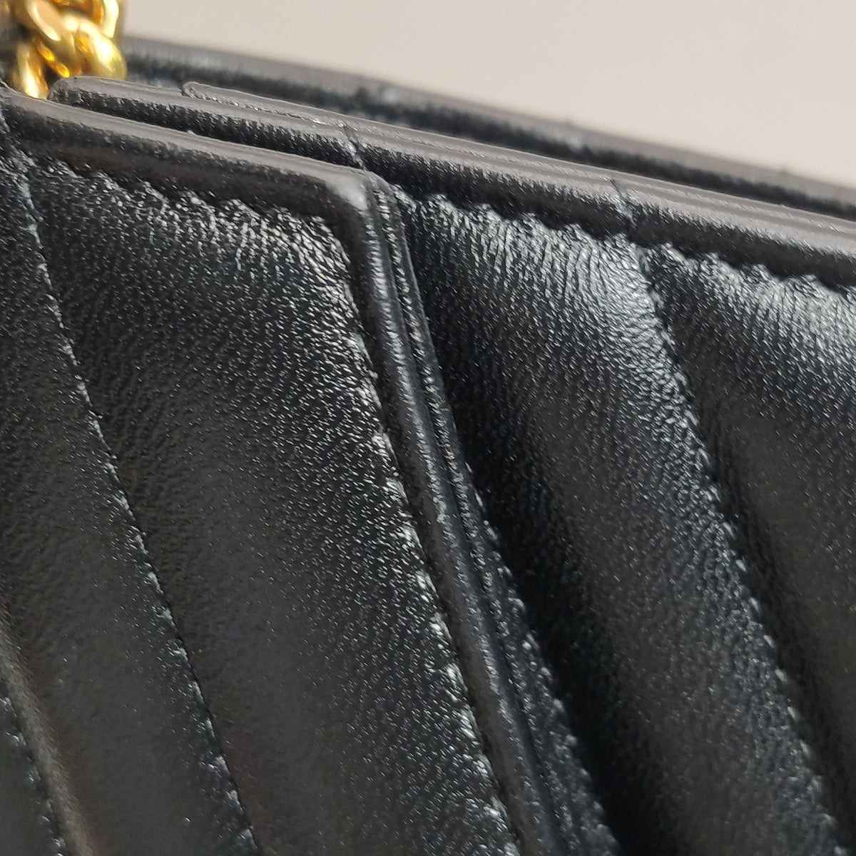 Saint Laurent Envelope Wallet On Chain Large Lambskin Black