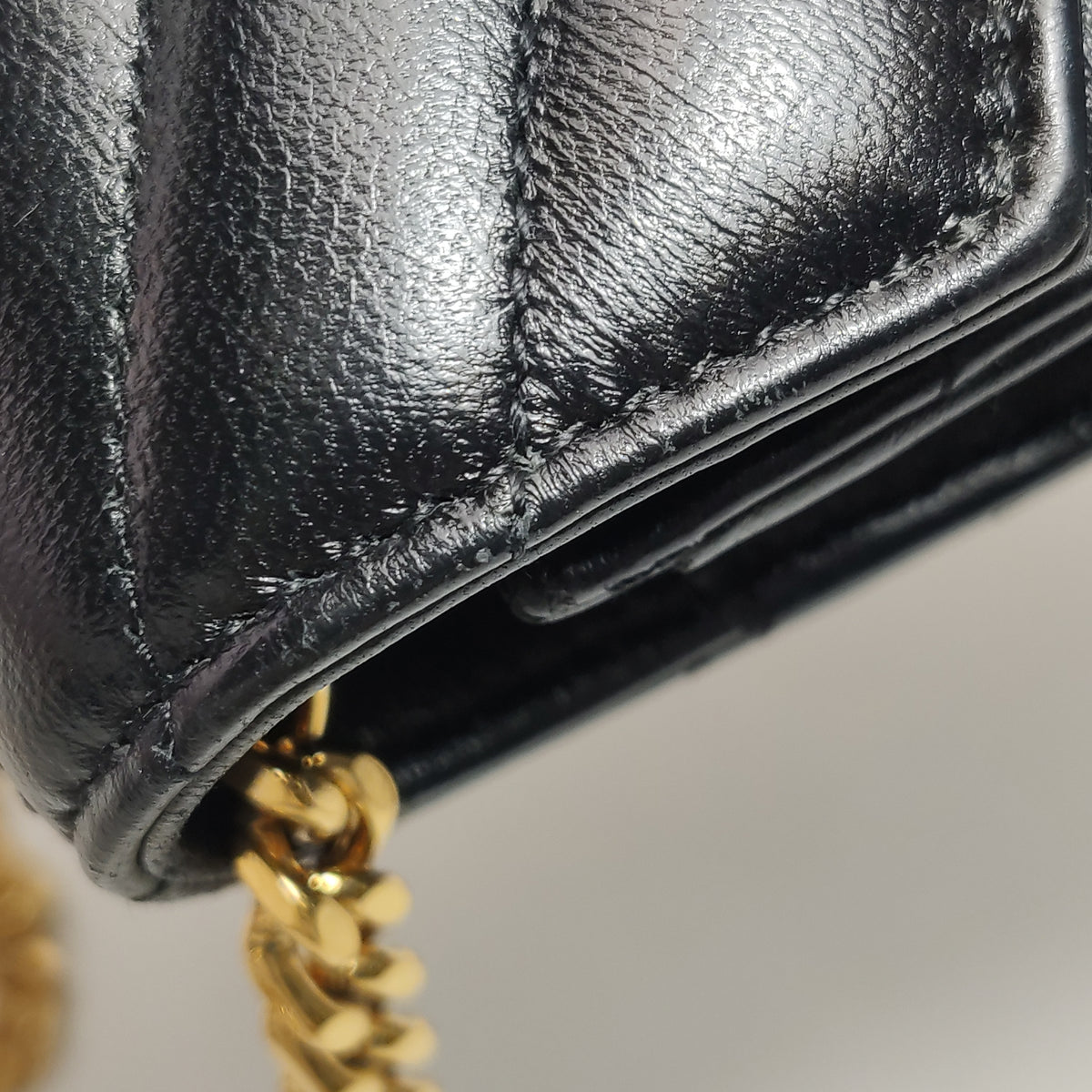 Saint Laurent Envelope Wallet On Chain Large Lambskin Black
