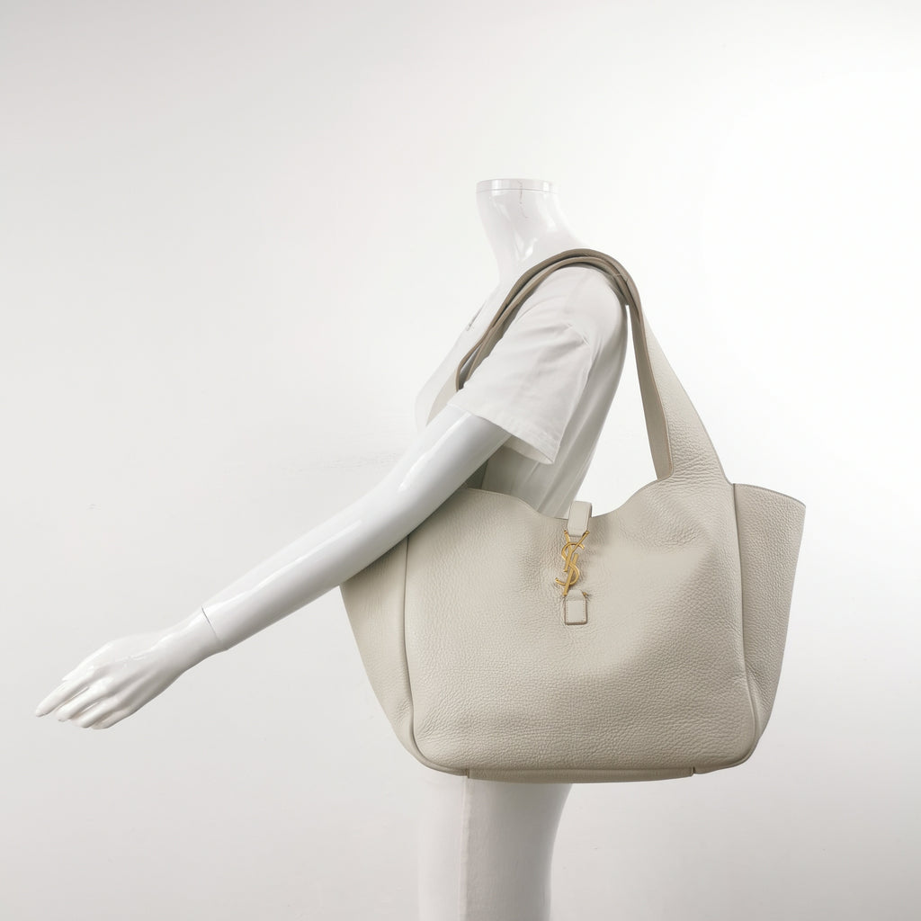 Saint Laurent Le 5 À 7 Bea Tote Bag White