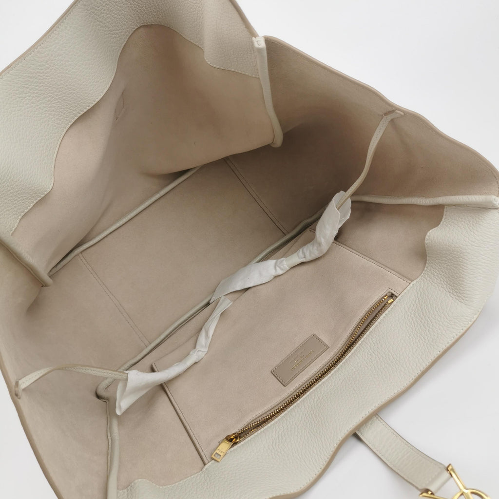 Saint Laurent Le 5 À 7 Bea Tote Bag White