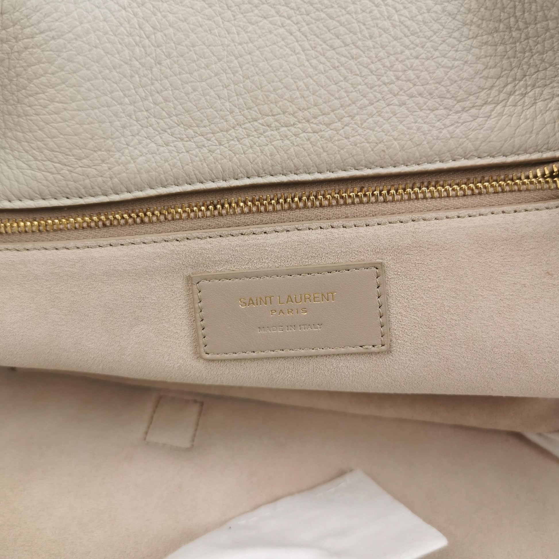 Saint Laurent Le 5 À 7 Bea Tote Bag White
