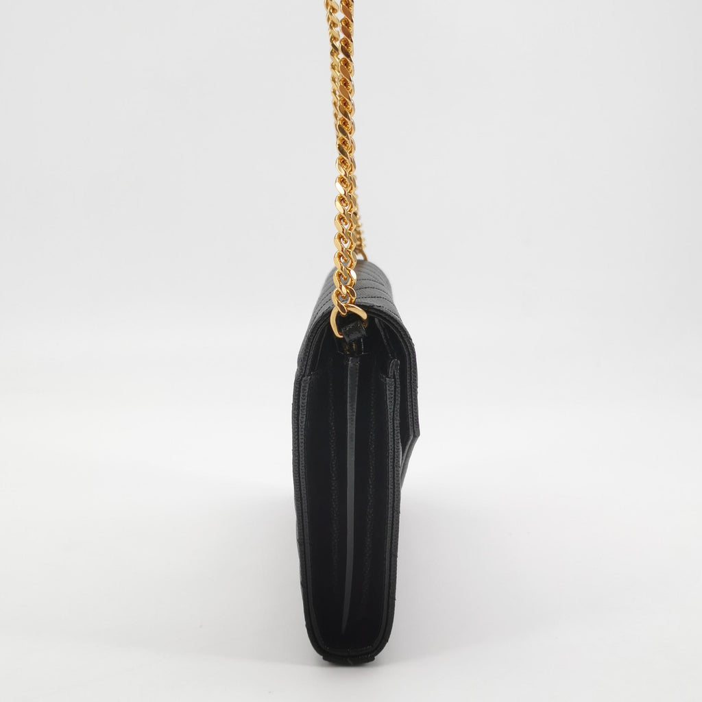 Saint Laurent Envelope Wallet On Chain Black Large