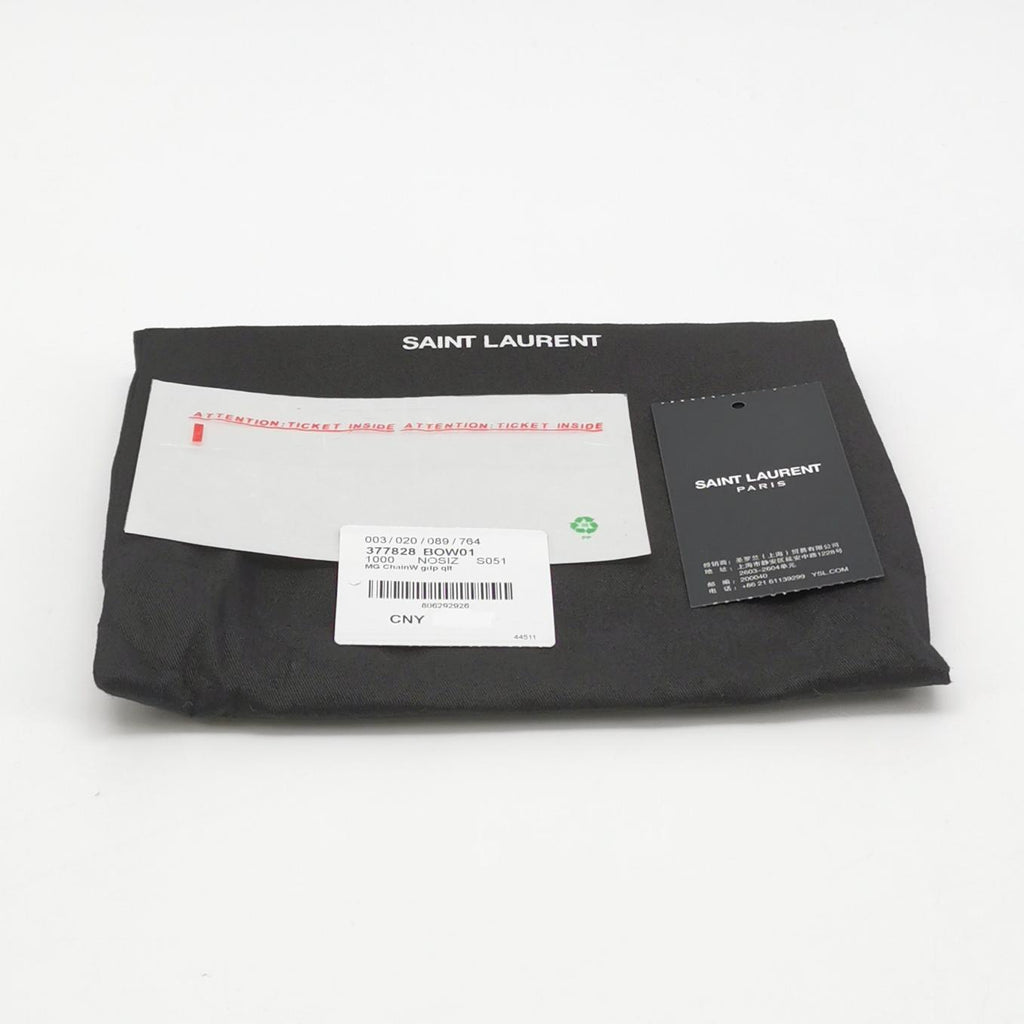 Saint Laurent Envelope Wallet On Chain Black Large