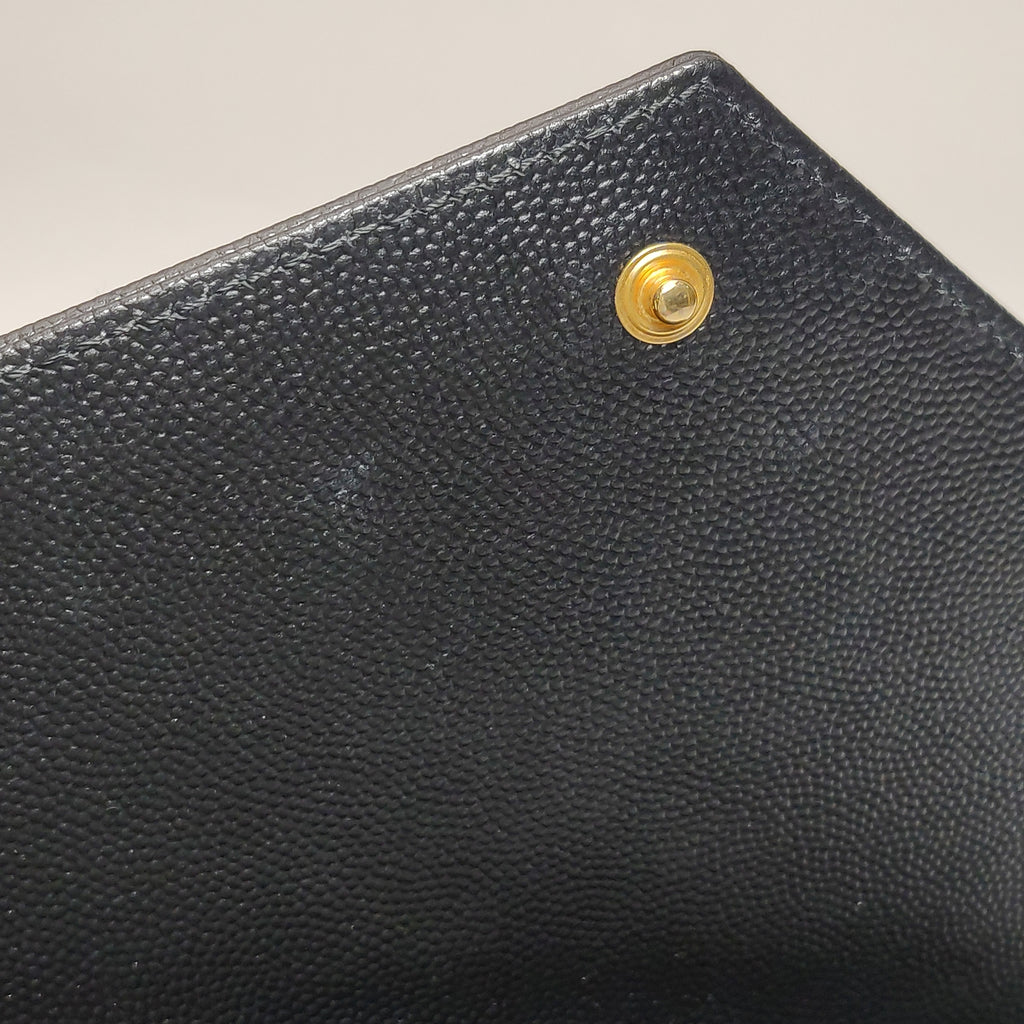 Saint Laurent Envelope Wallet On Chain Black Large