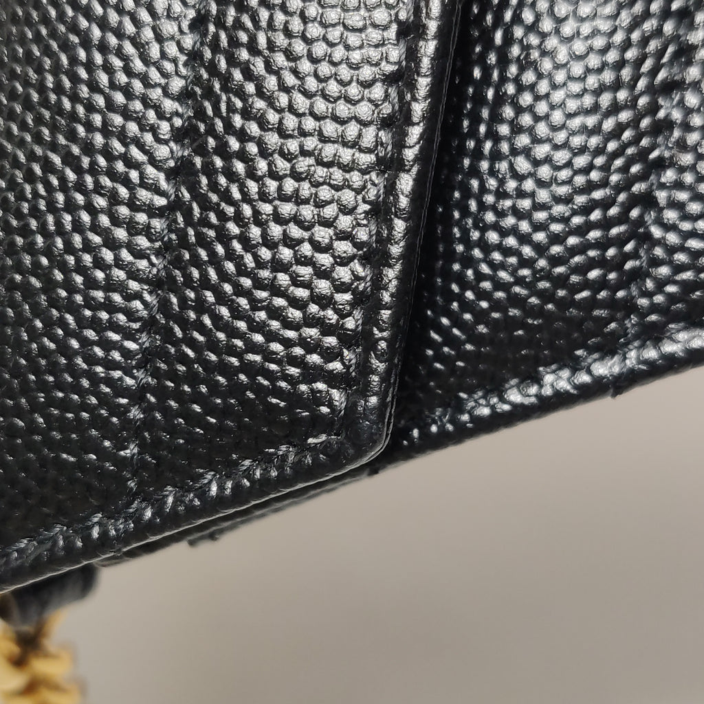 Saint Laurent Envelope Wallet On Chain Black Large