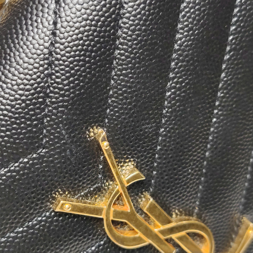 Saint Laurent Envelope Wallet On Chain Black Large