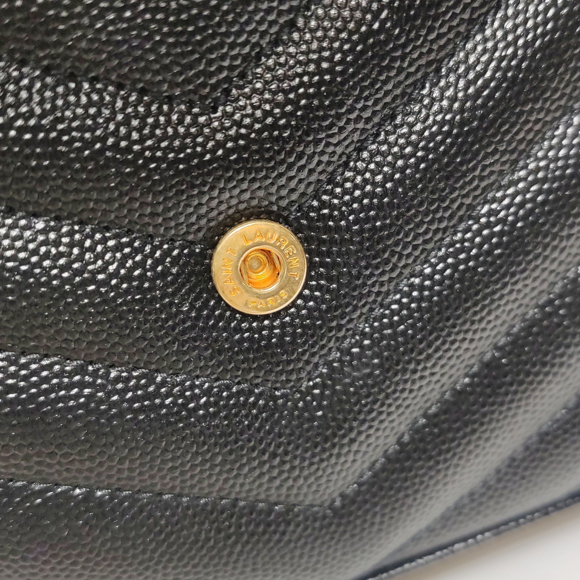 Saint Laurent Envelope Wallet On Chain Black Large
