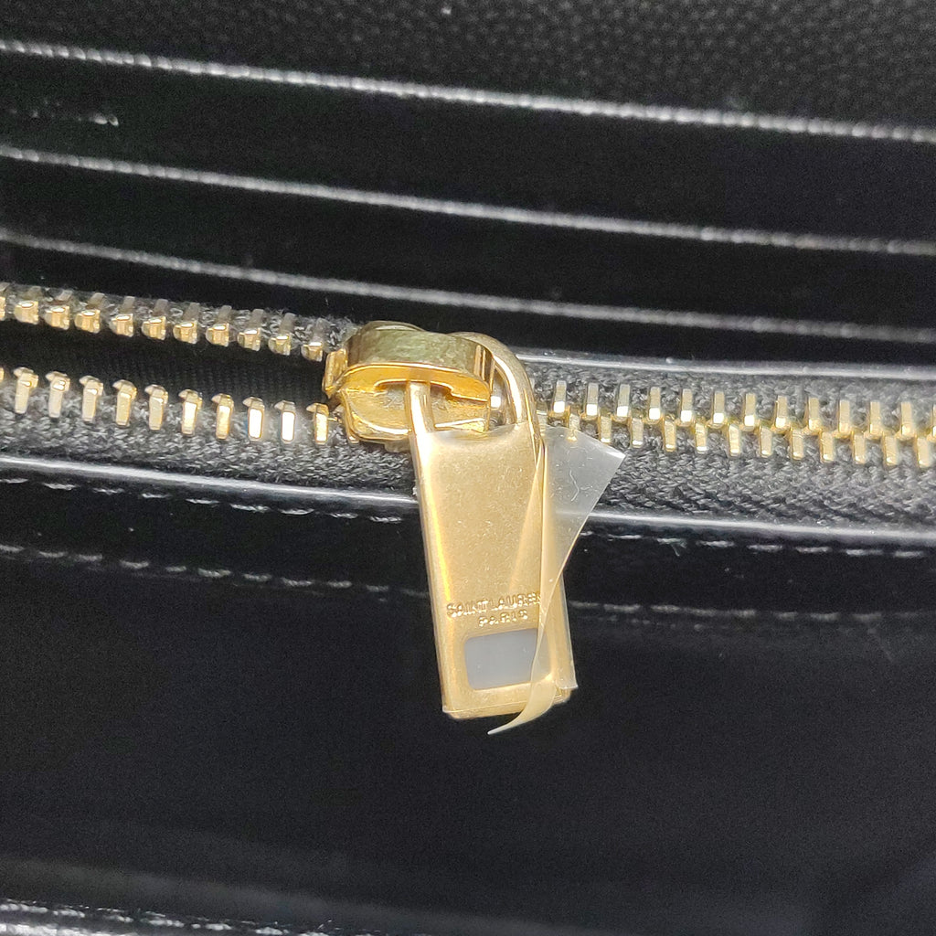 Saint Laurent Envelope Wallet On Chain Black Large