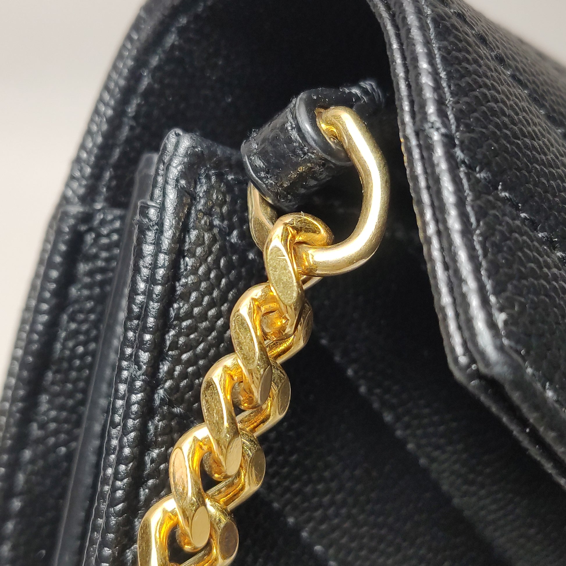 Saint Laurent Envelope Wallet On Chain Black Large