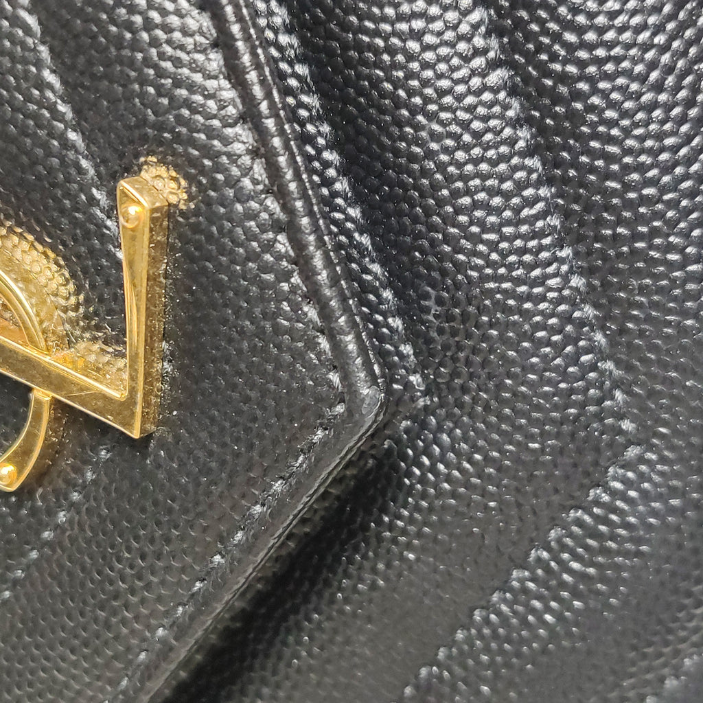 Saint Laurent Envelope Wallet On Chain Black Large
