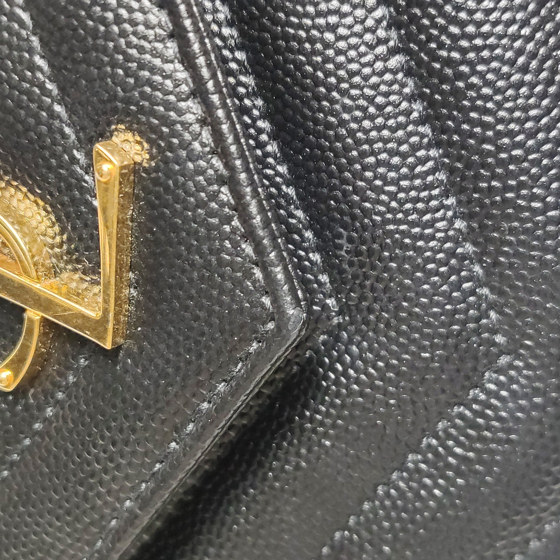 Saint Laurent Envelope Wallet On Chain Black Large