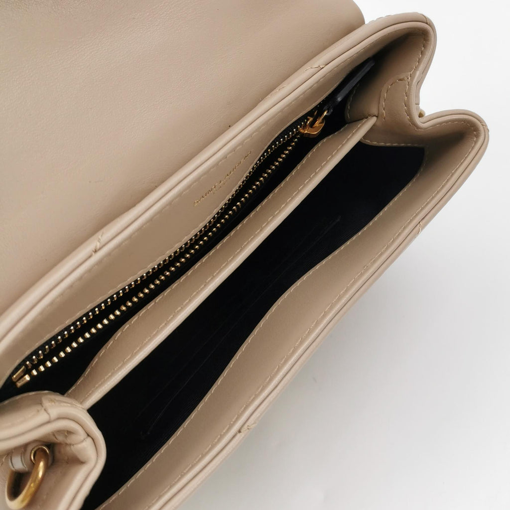 Saint Laurent Loulou Toy Crossbody Beige