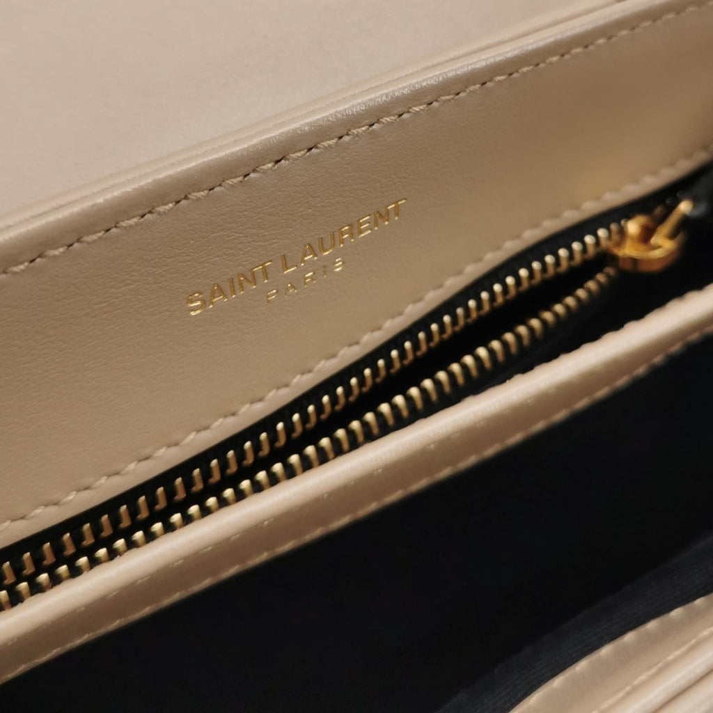 Saint Laurent Loulou Toy Crossbody Beige