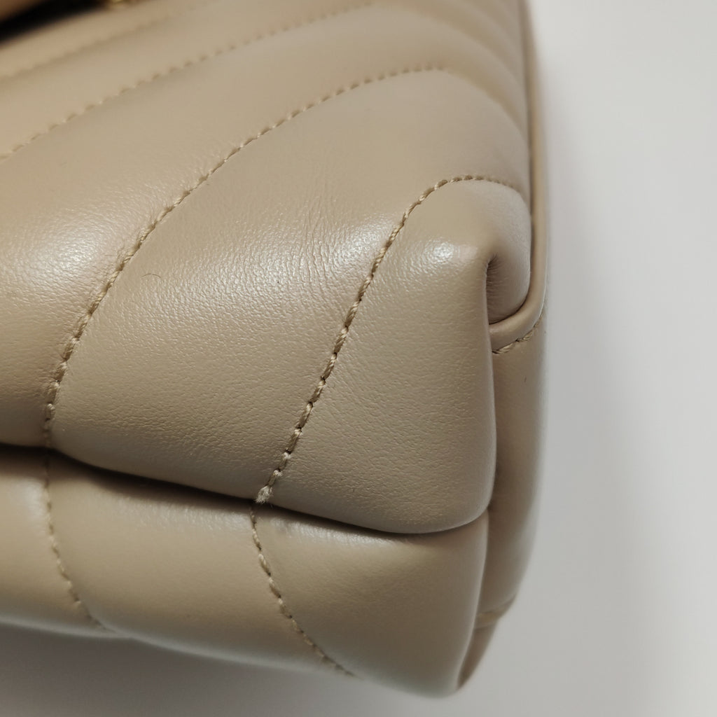Saint Laurent Loulou Toy Crossbody Beige