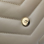 Saint Laurent Loulou Toy Crossbody Beige
