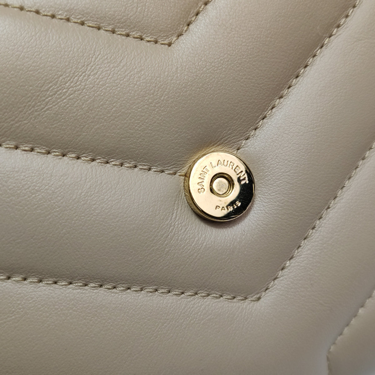 Saint Laurent Loulou Toy Crossbody Beige