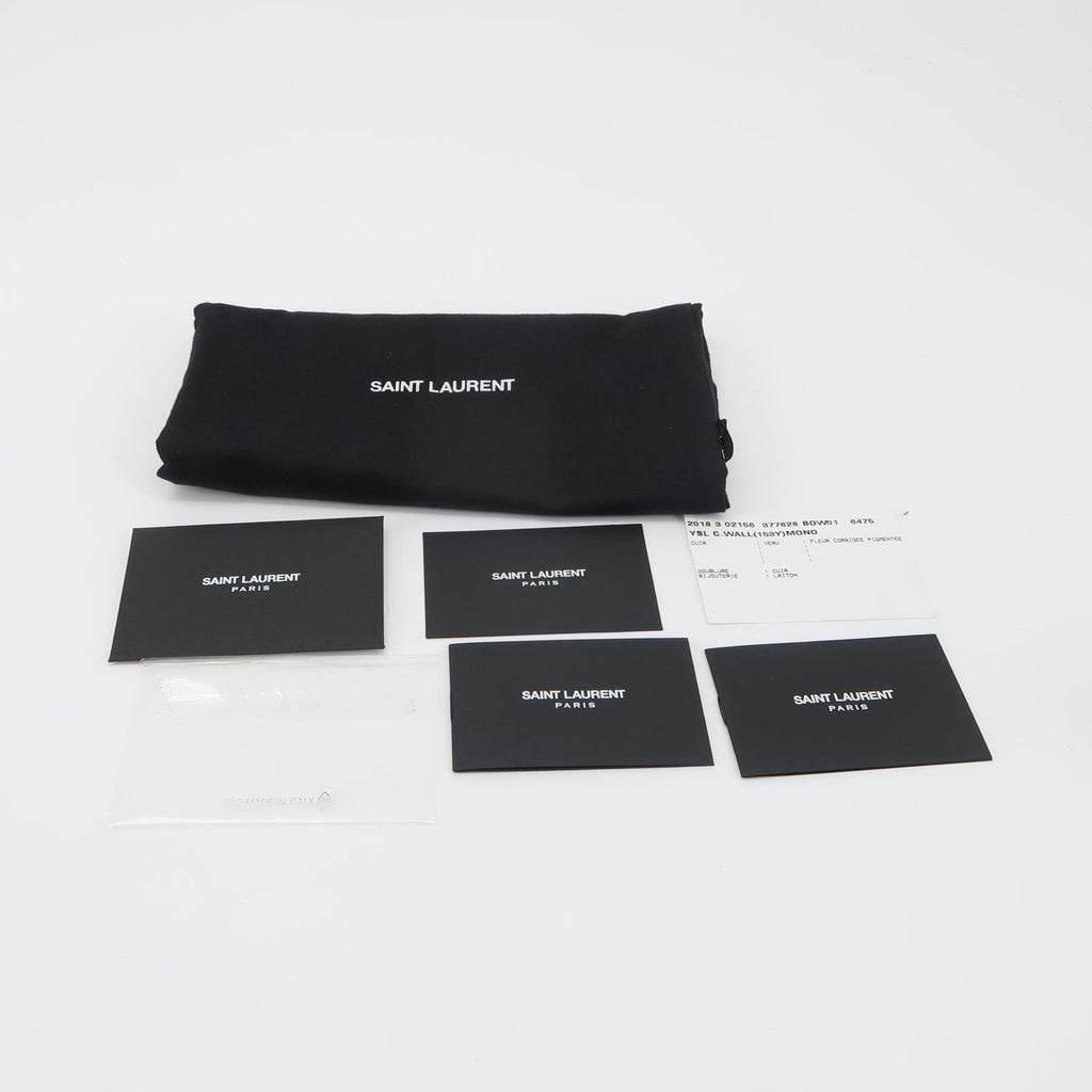 Saint Laurent Envelope Wallet on Chain Large Burgundy