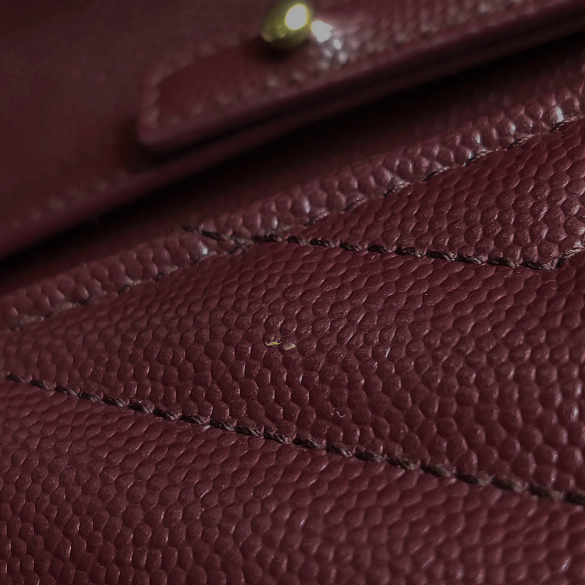 Saint Laurent Envelope Wallet on Chain Large Burgundy