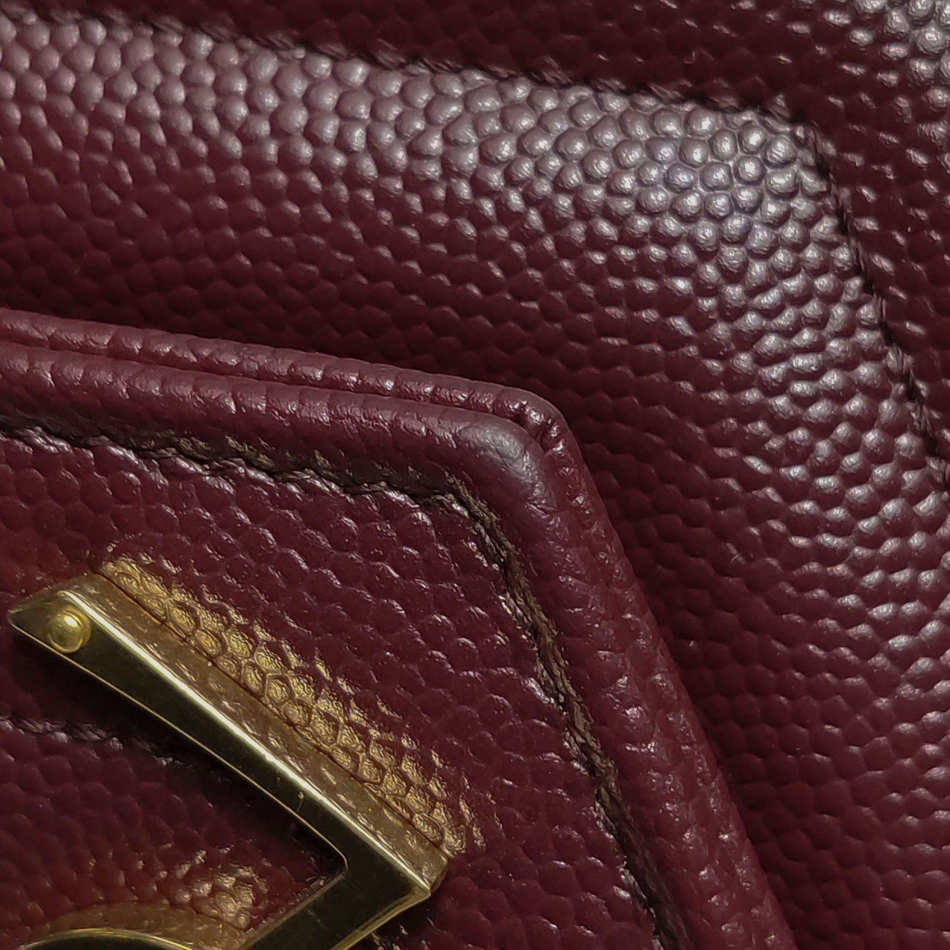 Saint Laurent Envelope Wallet on Chain Large Burgundy