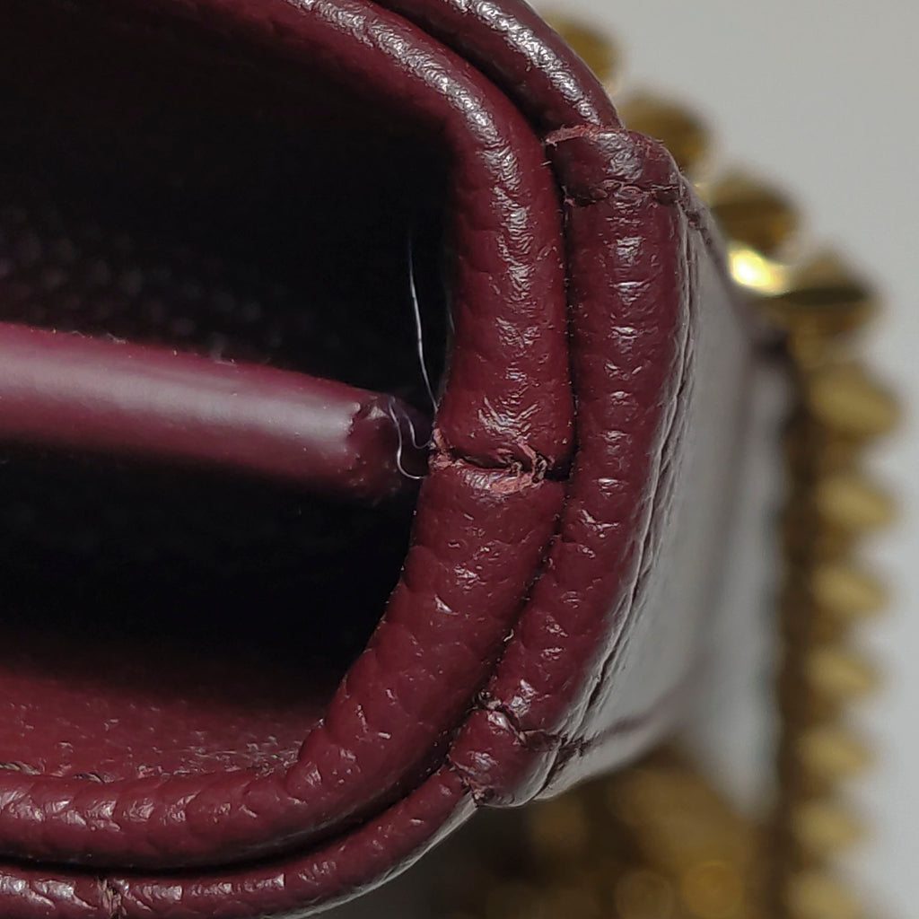 Saint Laurent Envelope Wallet on Chain Large Burgundy